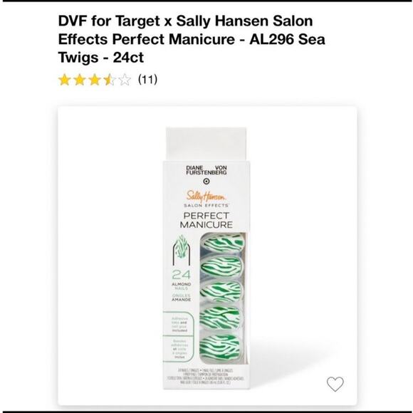 2 NEW IN BOX DVF Target Sally Hansen patterned fake nails almond shape 2 boxes - Picture 4 of 4